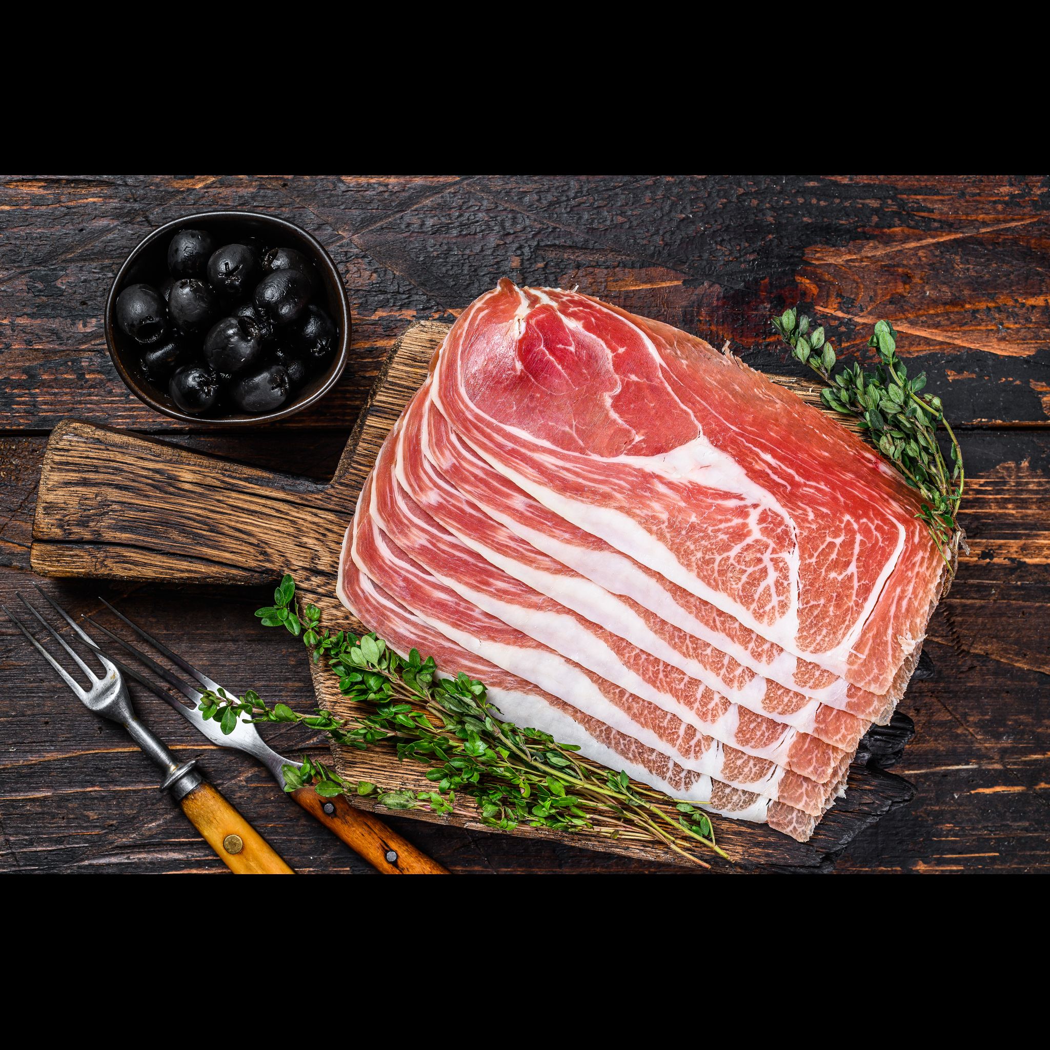 Serranoham gesneden 250gram